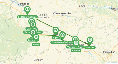 Lot-et-Garonne route map